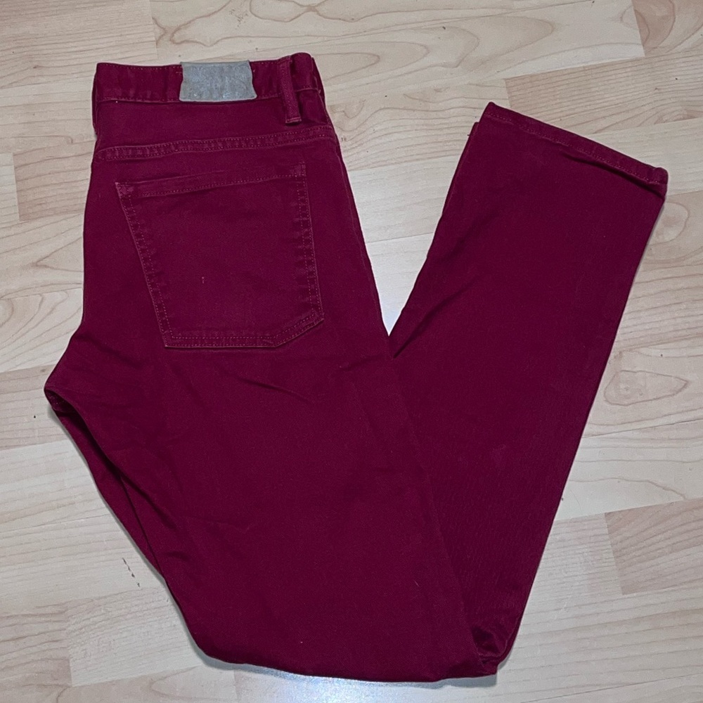 Tony Hawk Red Burgundy Men's Skinny Slouch Jeans Size 30x32 Vintage